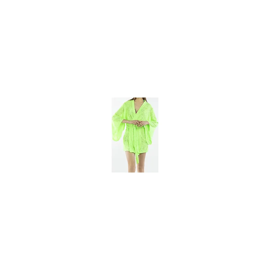 Kadın Pareo Kaftan Sabahlık Dantelli YEŞİL