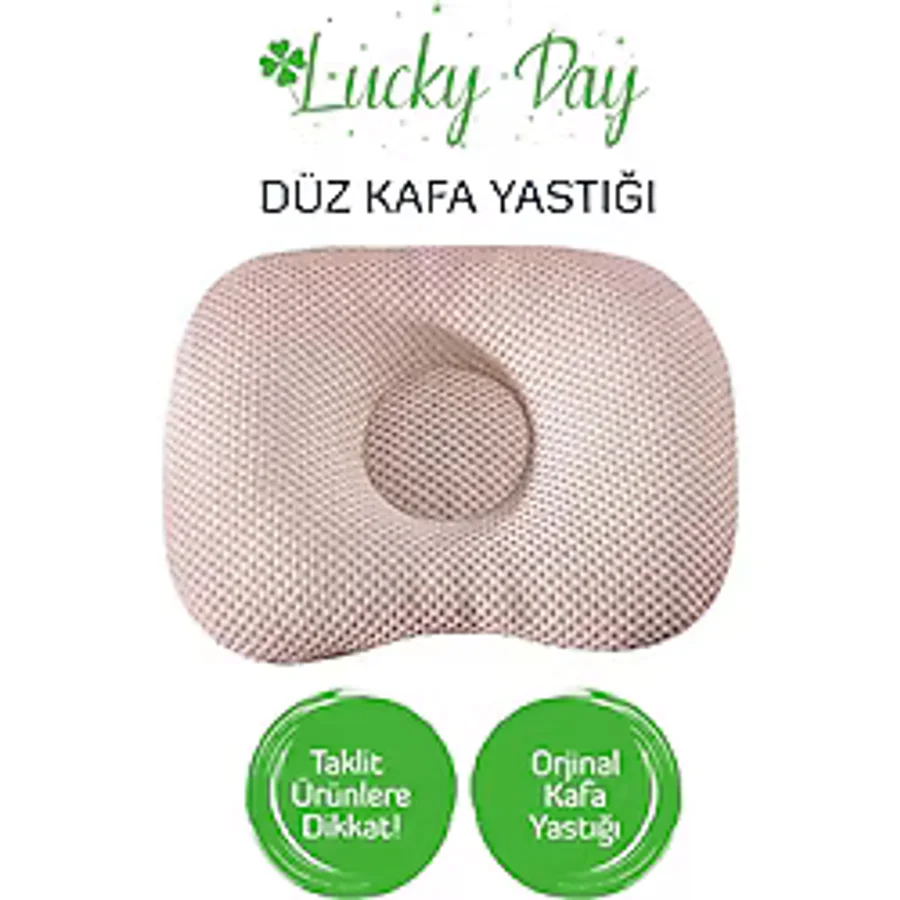 Kafa Yastığı Bej Bebek Kafa Yastığı, Kafa Yastık, Bebek Yastığı, Organik Pamuk Kumaş