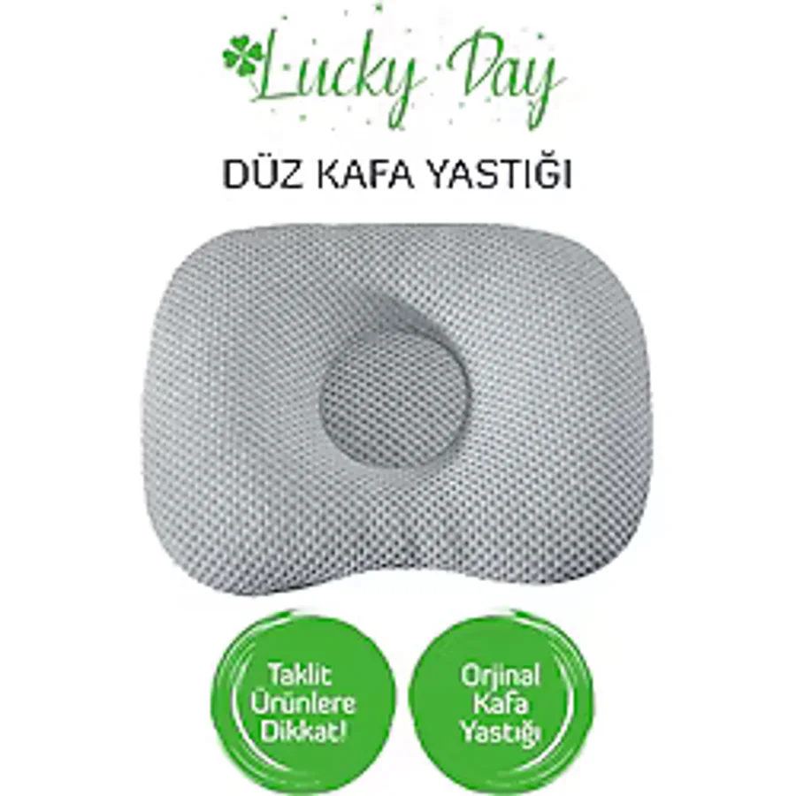 Kafa Yastığı Gri Bebek Kafa Yastığı, Kafa Yastık, Bebek Yastığı, Organik Pamuk Kumaş