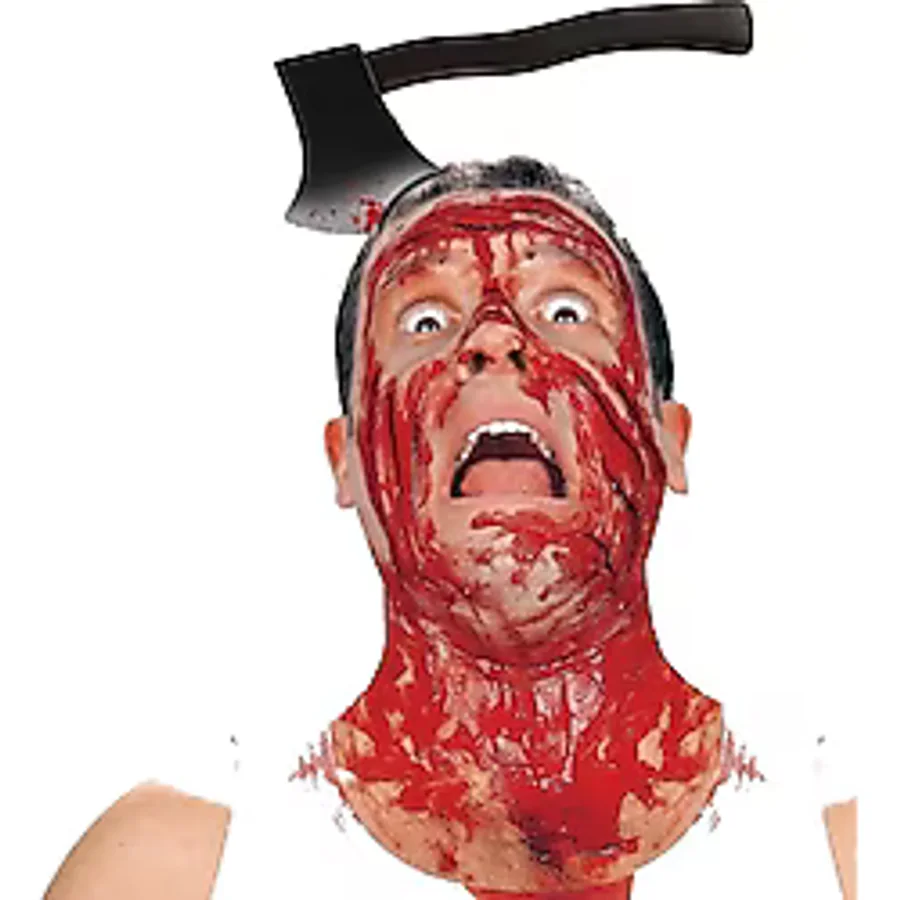 Kafaya Saplanmış Halloween Kanlı Balta Şaka Tacı