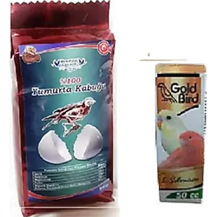 Kafes Kuşlarınız İçin Vitamin E-Selenyum 50Cc +Yumurta Kabuğu 250 Gr