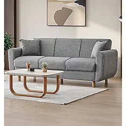 Kagu Flavia 3'lü Kanepe Salon, Oturma Odası Yataklı Bazalı - Gri