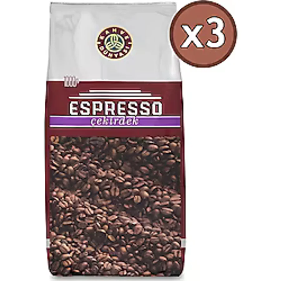 Kahve Dünyası Espresso Çekirdek Kahve 1 kg x 3 Adet