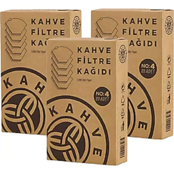 Kahve Dünyası No: 4 Kahve Filtre Kağıdı 3 x 80'li