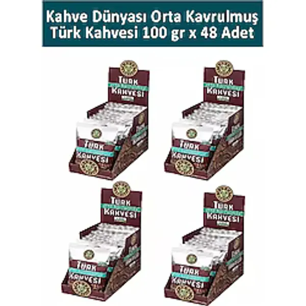 Kahve Dünyası Orta Kavrulmuş Türk Kahvesi 48 x 100 G