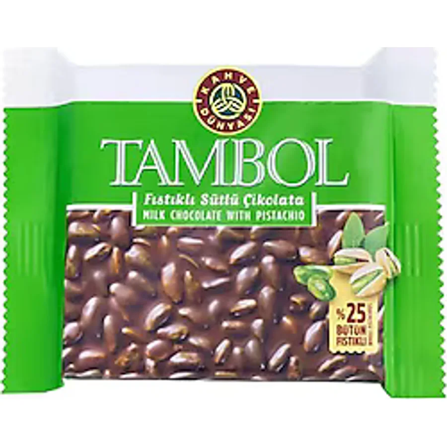Kahve Dünyası Tambol Antep Fıstıklı Sütlü Çikolata 77 gr