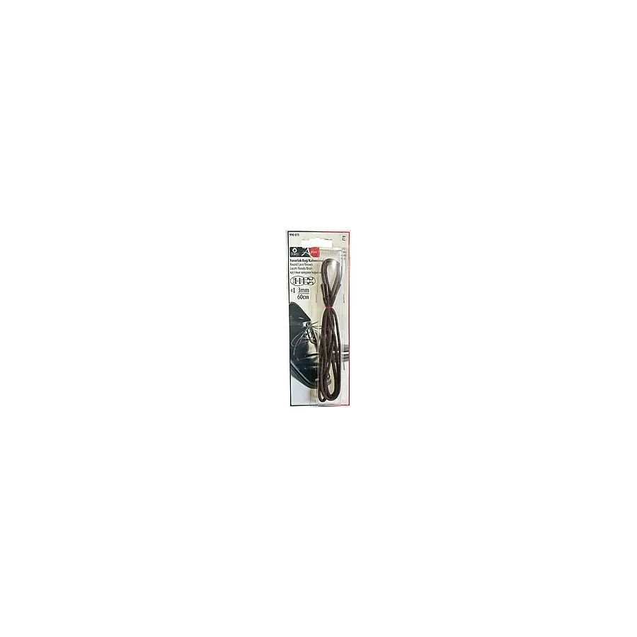 Kahverengi 3 mm 60 cm Yuvarlak Ayakkabı Bağı, Bir Çift Ayakkabı Bağcığı 990 071