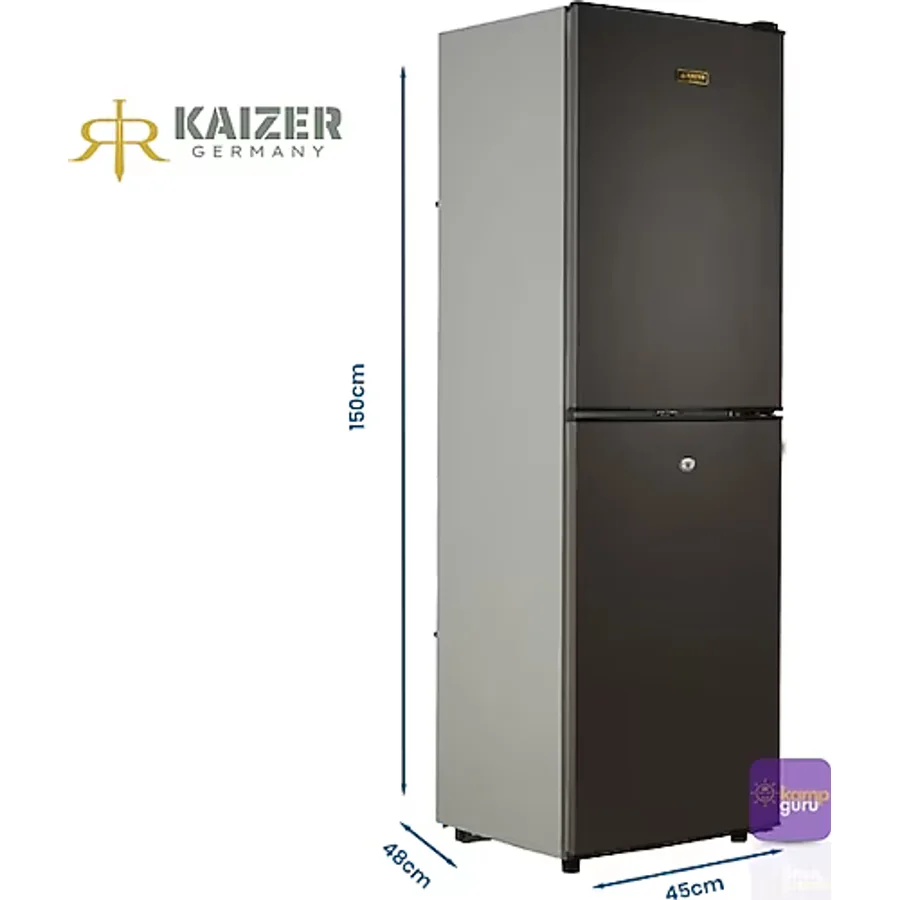 KAiZER Germany 240 Litre Buzdolabı ALTTAN BUZLUK -SİYAH 12 volt / 24 volt