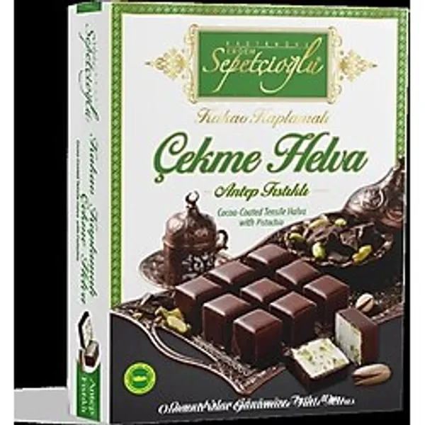 Kakao Kaplamalı Antep Fıstıklı Çekme Helva 80G