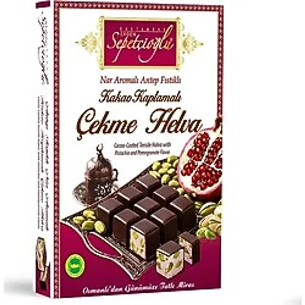 Kakao Kaplamalı Antep Fıstıklı Nar Aromalı Çekme Helva 160G