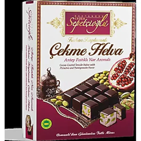 Kakao Kaplamalı Antep Fıstıklı Nar Aromalı Çekme Helva 80G