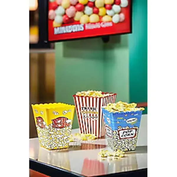 KaktüsKedi 3 Adet Patlamış Mısır Kovası Popcorn Kutusu Seti 7174701 Plastik Malzeme ile Bulaşık Makinesinde Yıkanabilir