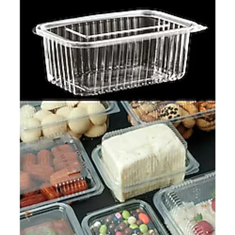 Kalbi Ticaret Plastik Saklama Kabı 750 gr 100 Adet Kapaklı Plastik Sızdırmaz Kap Şeffaf Kullan At Kase