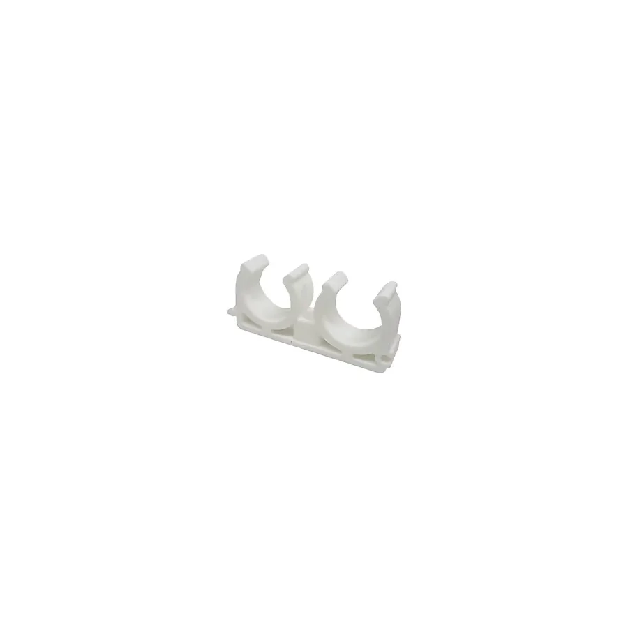 Kalde Pprc Çiftli Plastik Boru Kelepçesi - Polipropilen Pipe Fittings - 25 mm - 50 Adet