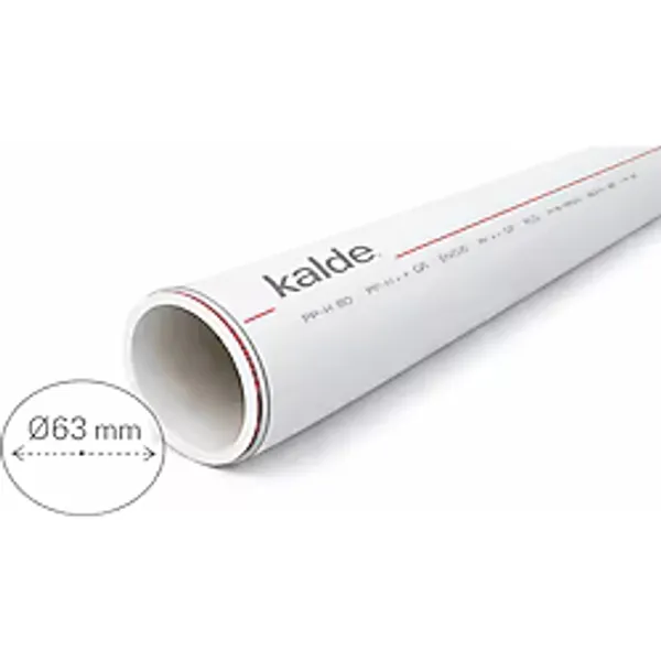 Kalde PPRC Kompozit Boru Profesyonel Temiz Su Borusu 63 mm 4 Metre