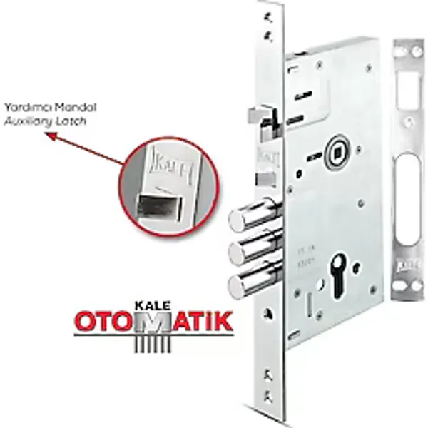 Kale 252/rav Sm Yeni Tip Otomatik Kilitlemeli Monoblok Çelik Kapı Kilidi Mandallı Sistem Barelli