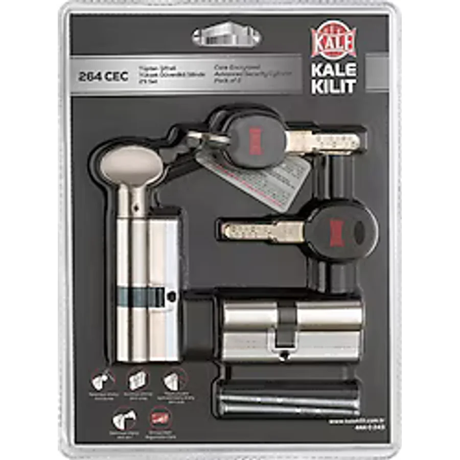 Kale Kilit 264 CEC Bilyalı Tuzaklı Ikiz Silindir Kapı Kilidi