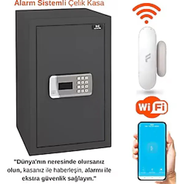 Kale Kk Eko 550 Elektronik Şifreli Çelik Kasa Büyük Boy Akıllı Para Evrak Kasası Alarmlı Kasa - Büyük Boy Çelik Kasa
