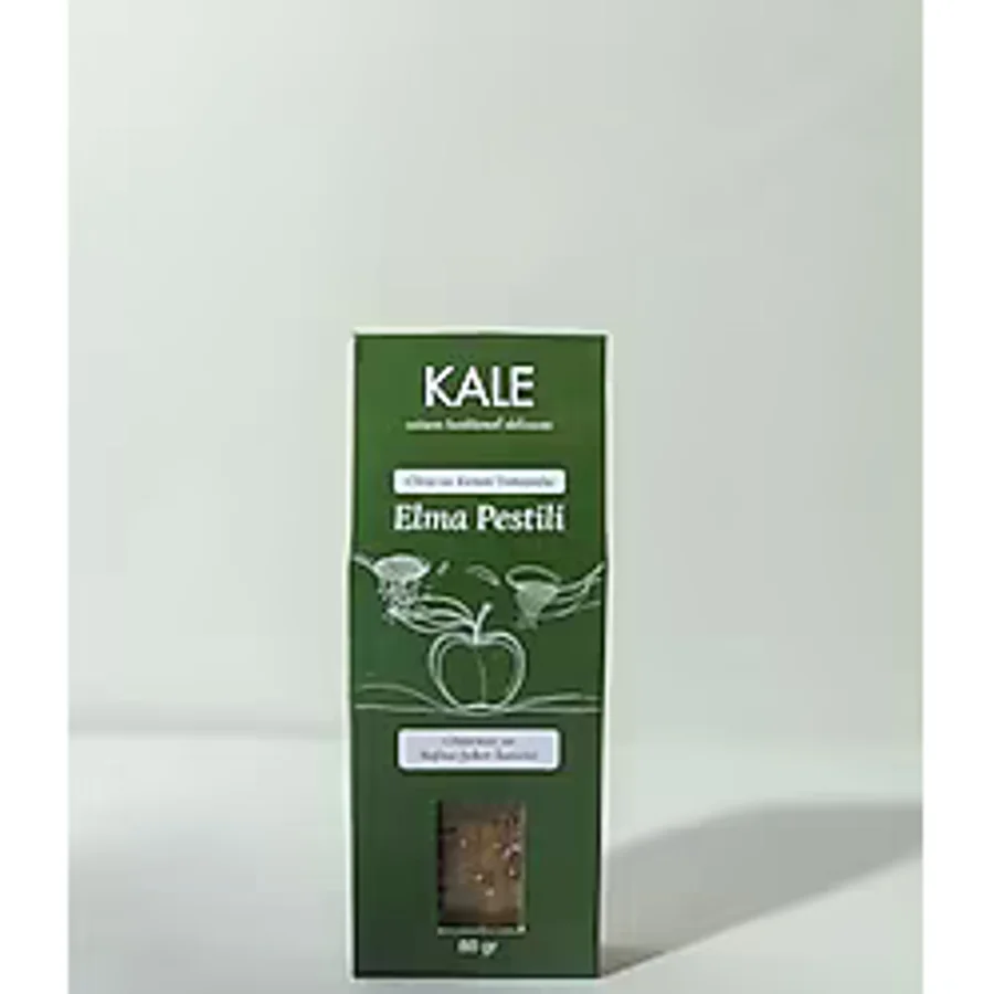 Kale Pestil Köme Glutensiz ve Rafine Şeker Ilavesiz Chia ve Keten Tohumlu Elma Pestili 80 gr