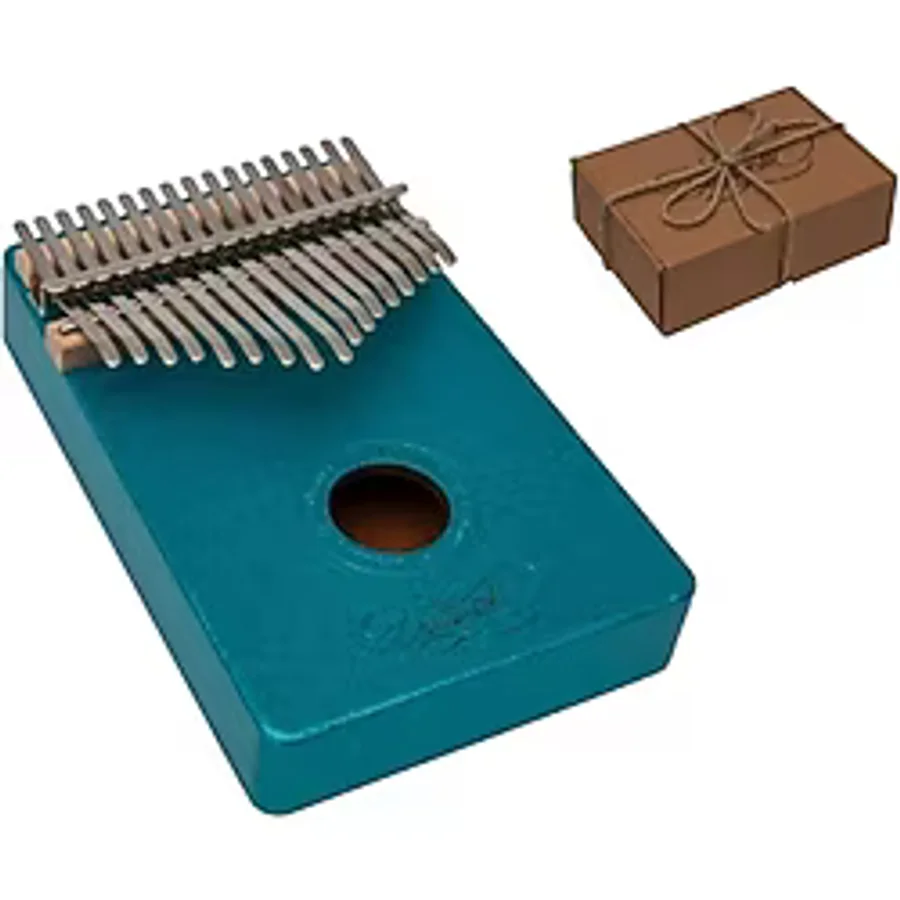 Kalimba Full Set - Hediye Paketi- Stant-Parmak Koruyucu Turkuaz