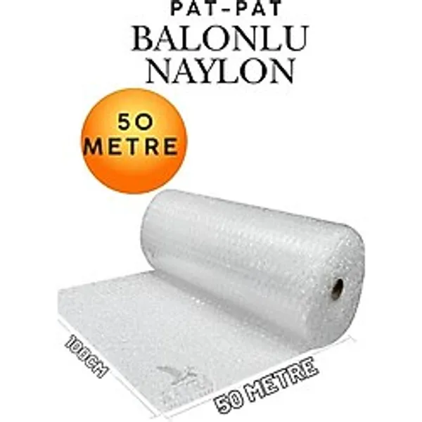 Kalın Balonlu Naylon Patpat Rulo 100Cm X 50Mt Çift Katlı Pıtpıt Ambalaj Paketleme Malzemeleri Ev Taşıma Eşya Koruma Kargo Ambalajı Kırılaca
