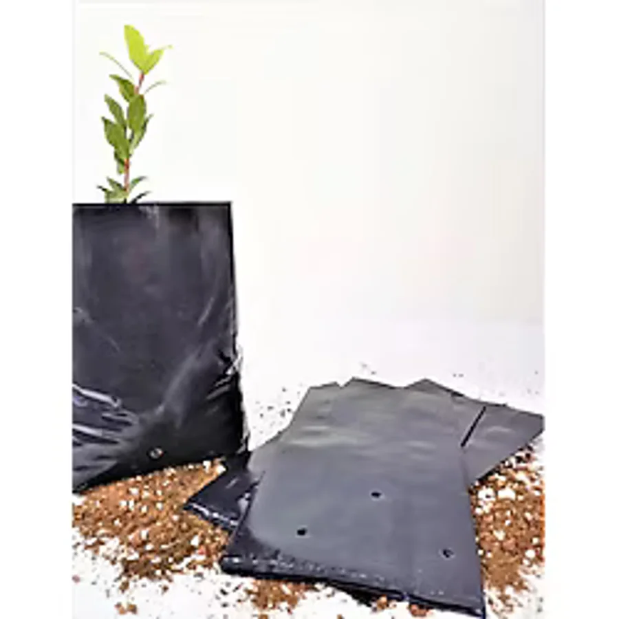 Kalın Körüklü Fide Torbası Fidan Yetiştirme Poşeti Siyah Delikli - 15x20 Cm. - 10 Kg.lık Paket