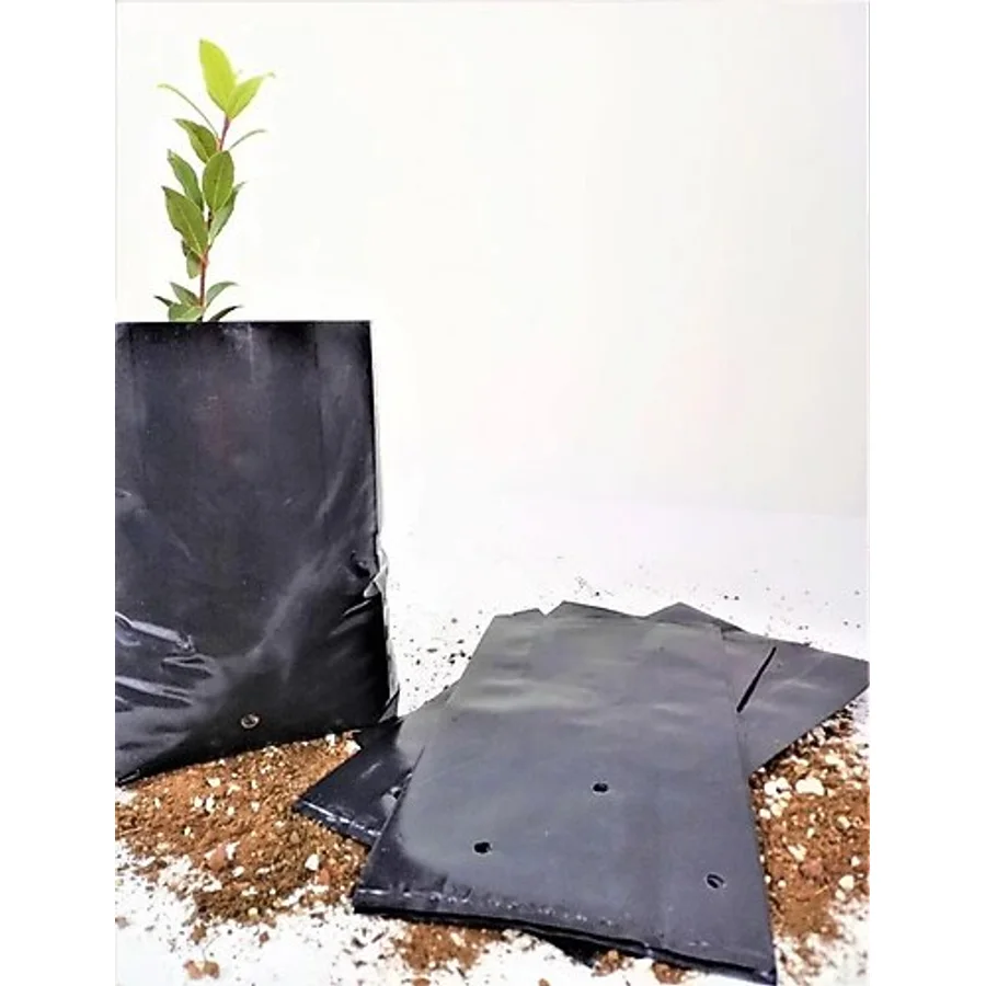 Kalın Körüklü Fide Torbası Fidan Yetiştirme Poşeti Siyah Delikli - 15x20 Cm. - 10 Kg.lık Paket