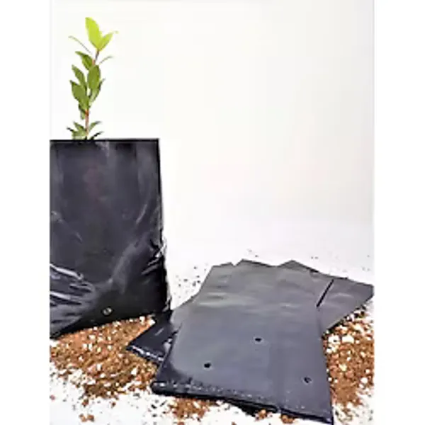 Kalın Körüklü Fide Torbası Fidan Yetiştirme Poşeti Siyah Delikli - 25x30 Cm. - 10 Kg.lık Paket