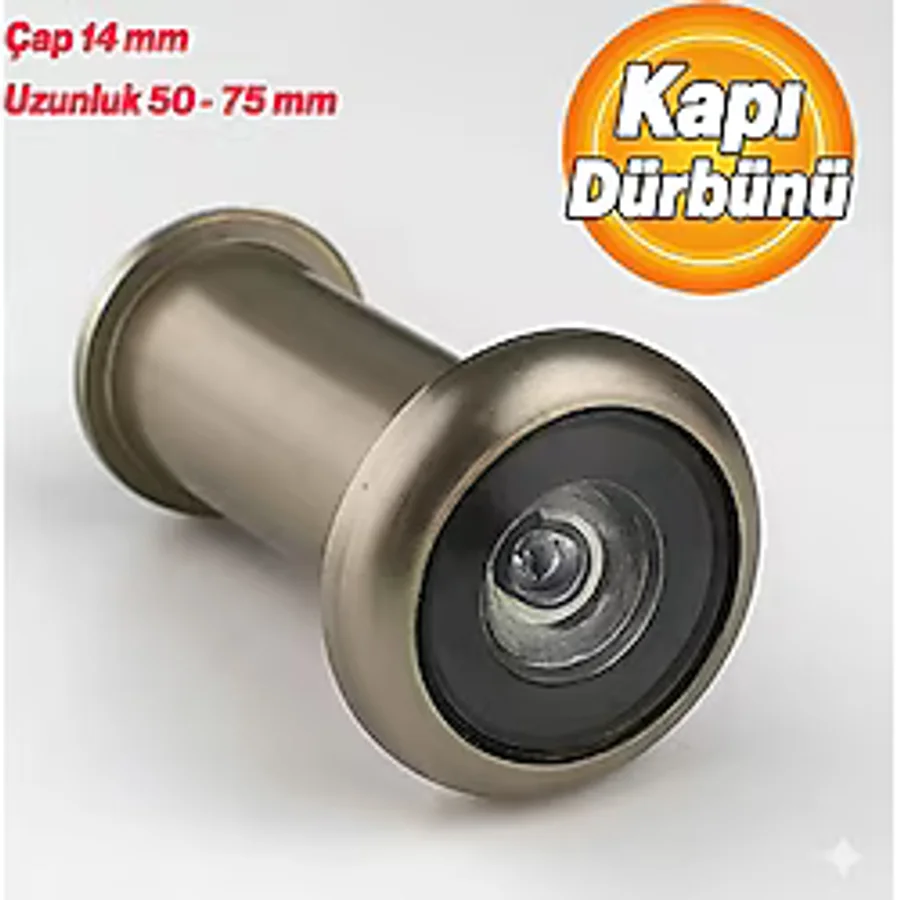 Kalite Kapı Dürbünü Saten 50-75 Mm 14 Mm Delik Çapı Güvenlik Gözetleme Aparatı Metal Gövde