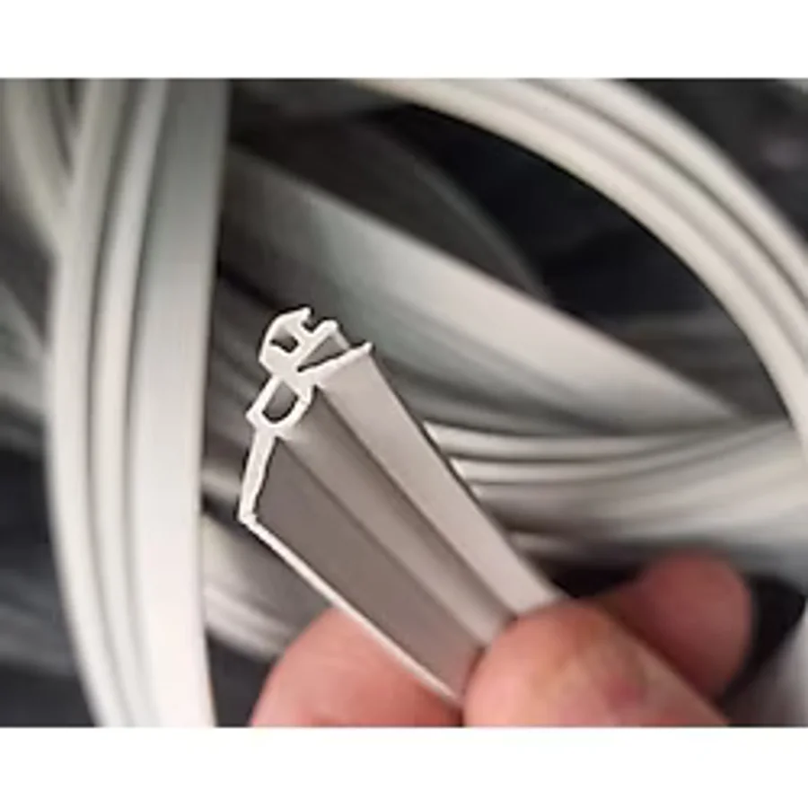 KALİTE - Orjinal Pimapen Pvc Kapı Pencere Fitili Contası 10 Metre Gri Uzunluk KAUCUK