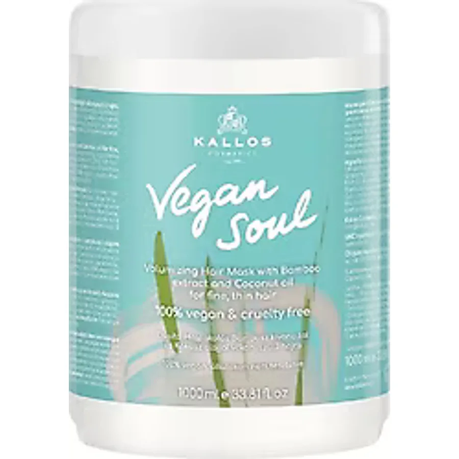 Kallos Cosmetics Vegan Soul İnce Telli Saç için 1000 ml Saç Maskesi