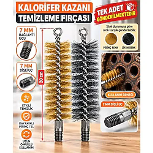 Kalorifer Kazanı Temizleme Fırçatı No: 7 mm