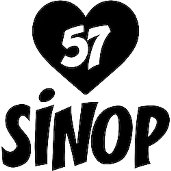 Kalpli 57 Sinop Araba Sticker 17x17 Cm Siyah