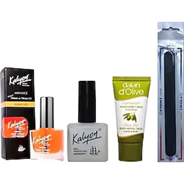 Kalyon Tırnak Sertleştirici + Bakım Yağı + Dalan Krem 20 ml + Tırnak Törpüsü