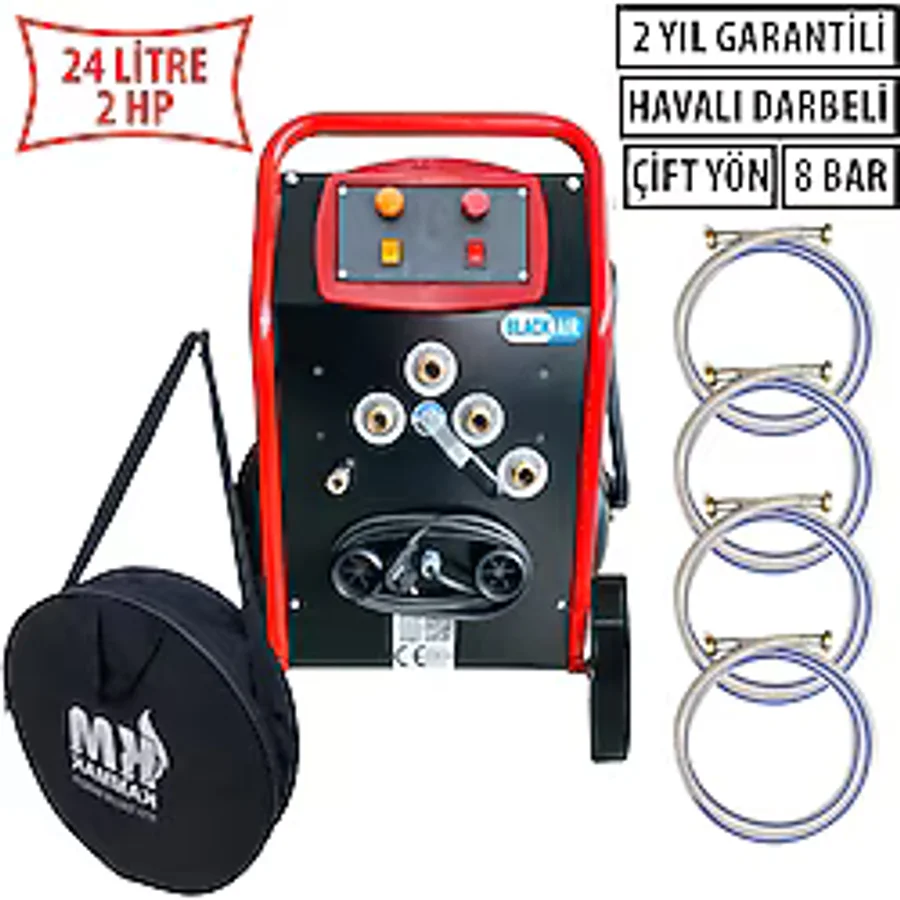 Kammak Havalı Darbeli 2hp 24LT Kompresörlü Petek Temizleme Makinası Black-Air