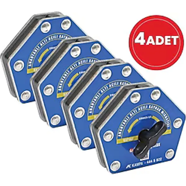 Kampa Çırak-25m/a Manyetik Kaynak Gönyesi 4 Adet On-off Anahtarlı 6 Açılı, 15-25 Kğ Kaynak Tutucu Mıknatıs
