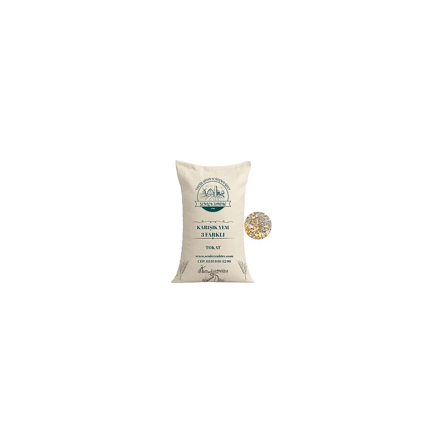 Kanatlı Yemi Üçlü Karışım - 5 Kg - Bütün Mısır, Buğday, Yumurta Pelet