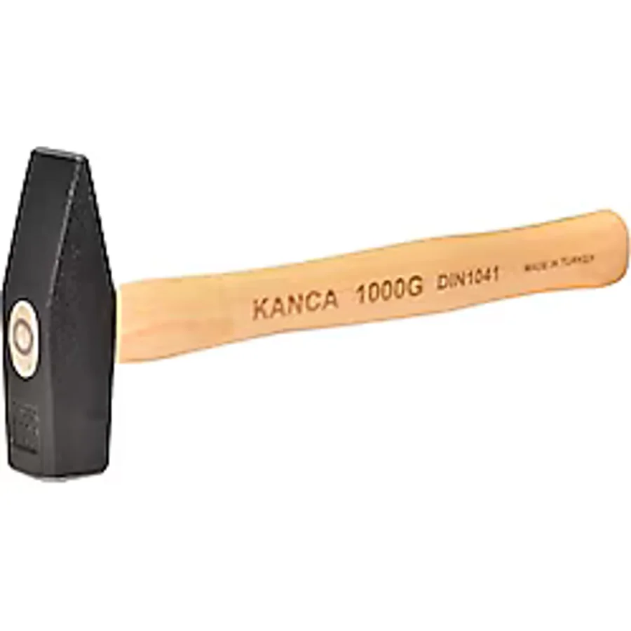 KANCA Özel Isıl İşlemli Ergonomik Ahşap Saplı Dövme Çelik Çekiçi, 1000gr