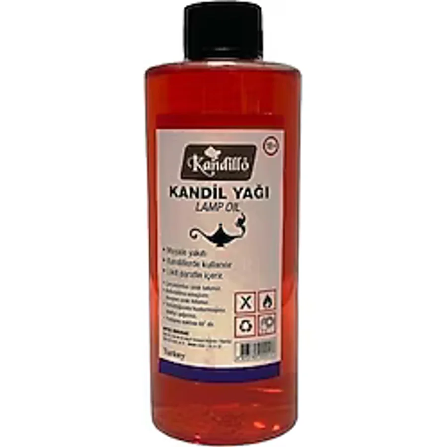 Kandillo Kırmızı Kandil Yağı Kokusuz Dumansız Iç Mekan Gaz Lambası Yakıtı 250 ml
