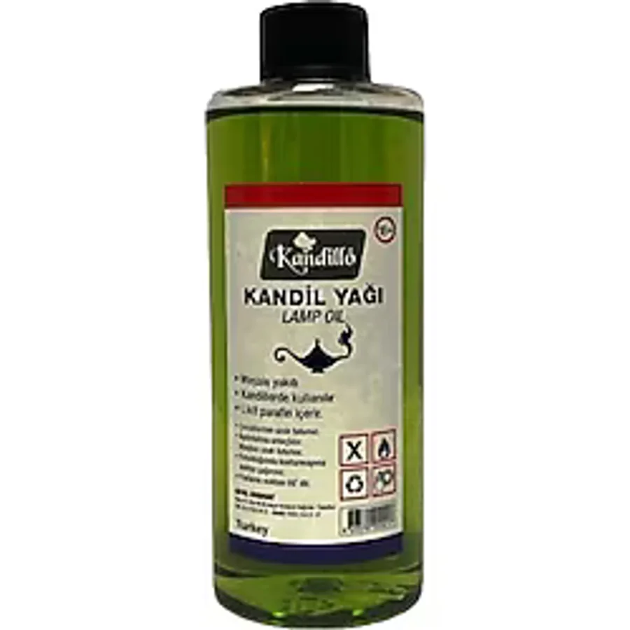 Kandillo Yeşil Kandil Yağı Kokusuz Dumansız Iç Mekan Gaz Lambası Yakıtı 250 ml