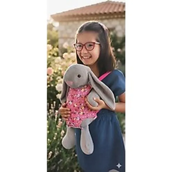 Kangulove Oyuncak Bebek Kanguru / 3-7 Yaş Bebek Taşıma Aksesuarı - Taş - Pembe