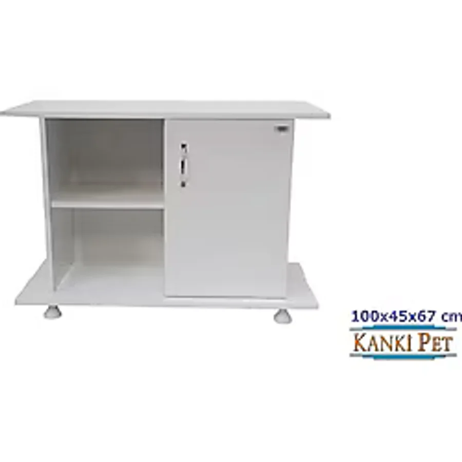 Kanki Pet 100 cm MDF Akvaryum KP1045 Beyaz Sehpa 100 x 45 x 67 cm Akvaryum Beyaz sehpa