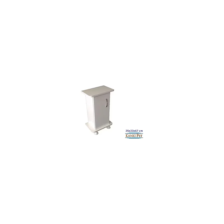 Kanki Pet 35 Cm MDF Flex İthal Akvaryum Sehpası Beyaz 35x33x67 Cm