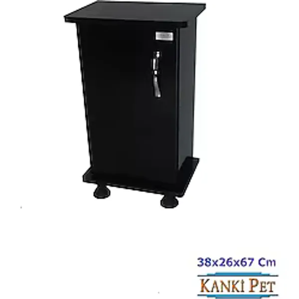 Kanki Pet 38 Cm MDF Akvaryum Sehpası Siyah 38x26x67 Cm