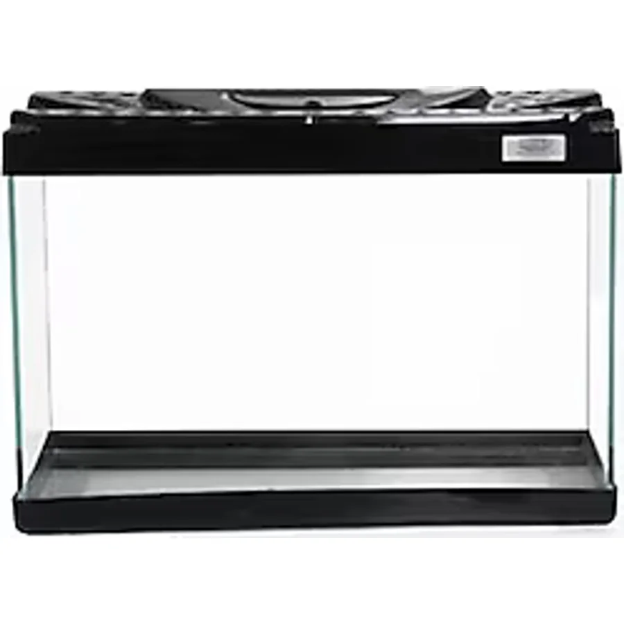Kanki Pet KP3018 30 cm Renkli Kapak Mini Akvaryum - Siyah
