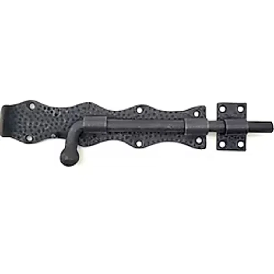 Kanonik Education Antika Tarz Dekoratif Pirinç Dövme Kapı Sürgüsü - 20CM, Oksit