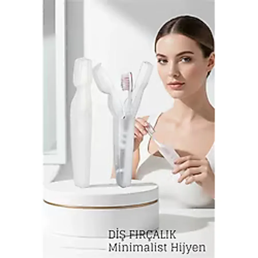 Kapaklı Diş Fırçası Kutusu Kapaklı Diş Fırçalık - Hijyenik Ve Şık Banyo Düzeni