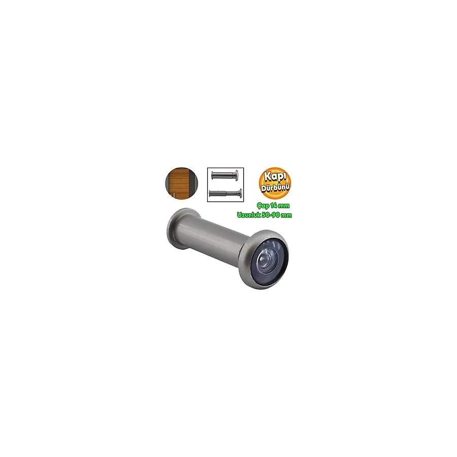 Kapı Dürbünü Ø14mm ( Çelik Kapısına Takılan Kapı Dürbünü) - ( 50 - 90 Mm Arası Kapılar İçin Uygundur)
