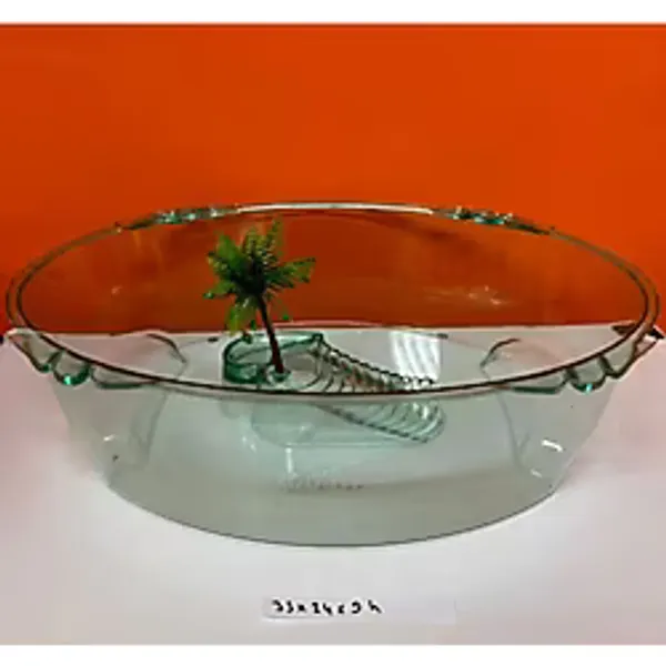 Kaplumbağa Bahçesi (Oval) [33x24x9h] [Yeşil]