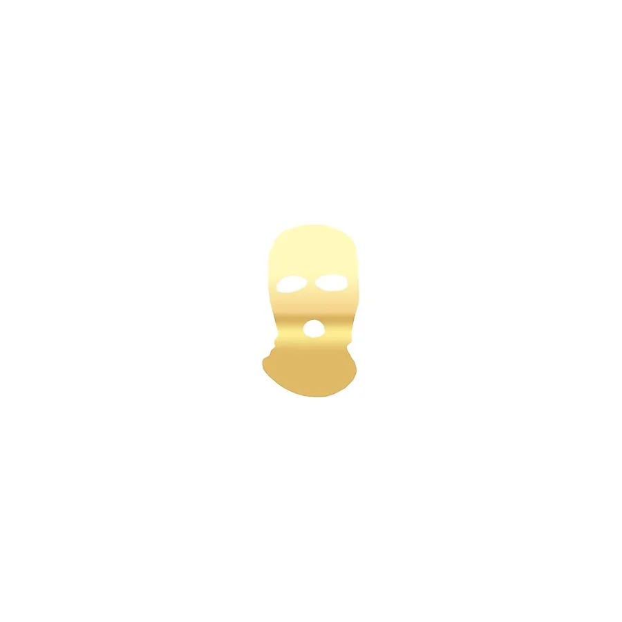 Kar Maskesi Sticker 17x17 Cm Gold